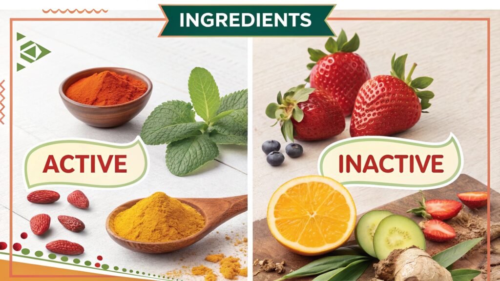 Actives vs. Inactive Ingredients